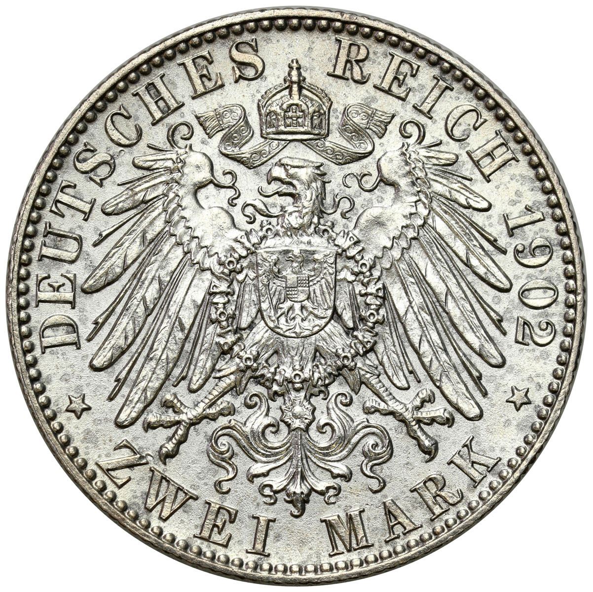 Niemcy, Saksonia. 2 marki pośmiertne 1902 E, Muldenhütten